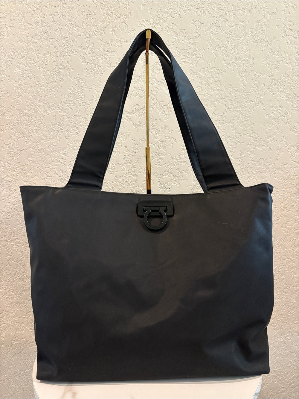 Salvatore Ferragamo Black Tote  Shoulder Bag
